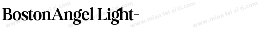 BostonAngel Light字体转换